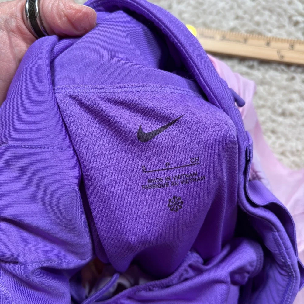 Nike Trail Running Shorts Womens Small Purple Pink Tie Dye Marble Athletic 3in - Picture 5 of 13